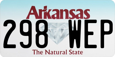 AR license plate 298WEP
