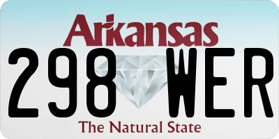 AR license plate 298WER