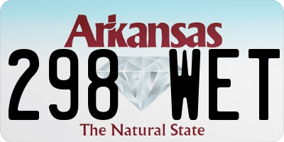 AR license plate 298WET