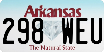 AR license plate 298WEU