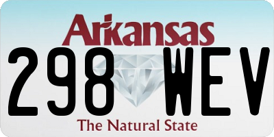 AR license plate 298WEV
