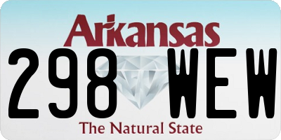 AR license plate 298WEW