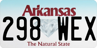 AR license plate 298WEX