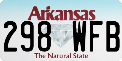 AR license plate 298WFB