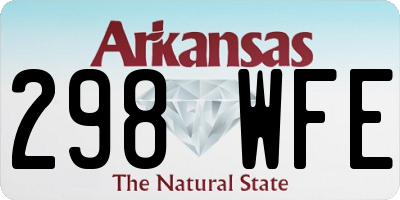 AR license plate 298WFE