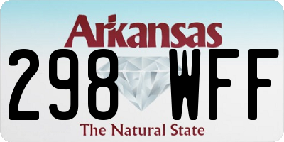 AR license plate 298WFF