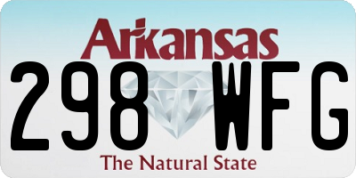 AR license plate 298WFG