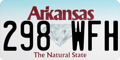 AR license plate 298WFH