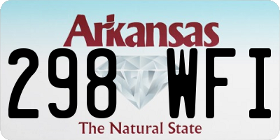 AR license plate 298WFI