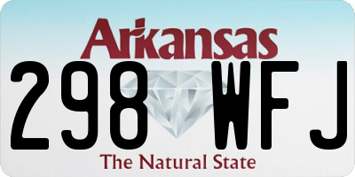 AR license plate 298WFJ