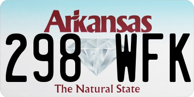 AR license plate 298WFK