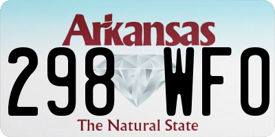 AR license plate 298WFO