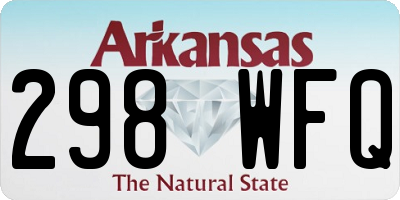 AR license plate 298WFQ