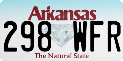 AR license plate 298WFR