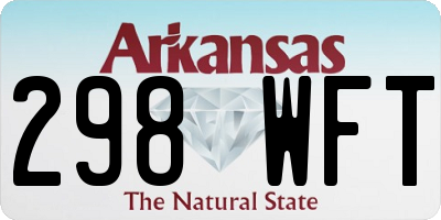 AR license plate 298WFT