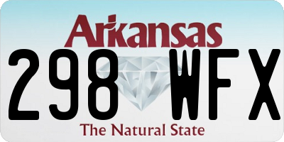 AR license plate 298WFX