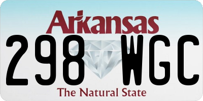 AR license plate 298WGC