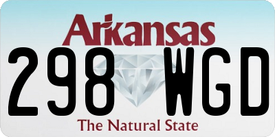 AR license plate 298WGD