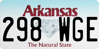 AR license plate 298WGE