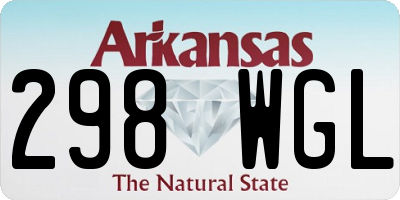 AR license plate 298WGL