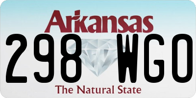 AR license plate 298WGO