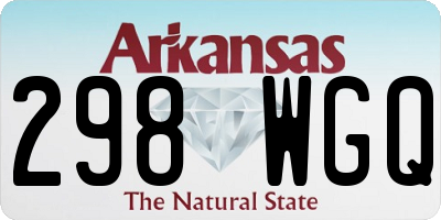 AR license plate 298WGQ