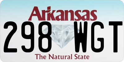 AR license plate 298WGT