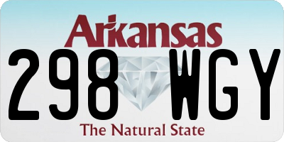 AR license plate 298WGY