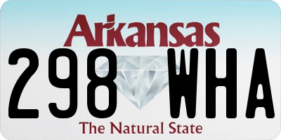 AR license plate 298WHA