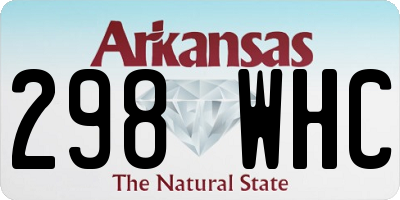 AR license plate 298WHC