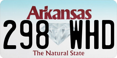 AR license plate 298WHD