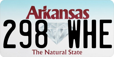 AR license plate 298WHE