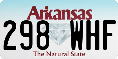 AR license plate 298WHF