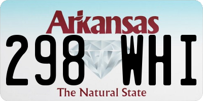 AR license plate 298WHI