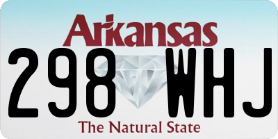 AR license plate 298WHJ