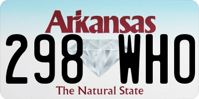 AR license plate 298WHO