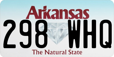 AR license plate 298WHQ