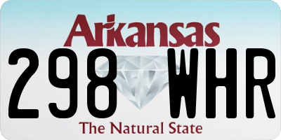 AR license plate 298WHR