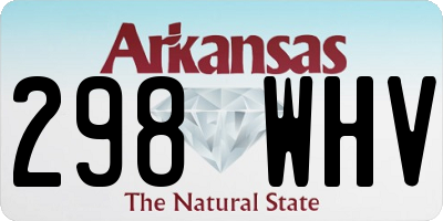 AR license plate 298WHV