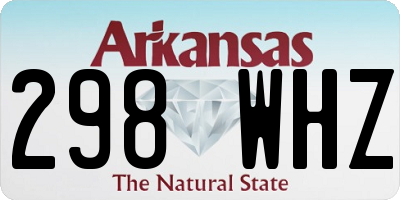 AR license plate 298WHZ