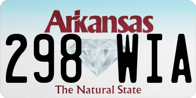 AR license plate 298WIA