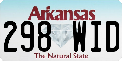 AR license plate 298WID