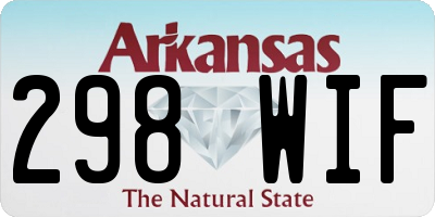 AR license plate 298WIF