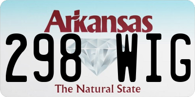 AR license plate 298WIG