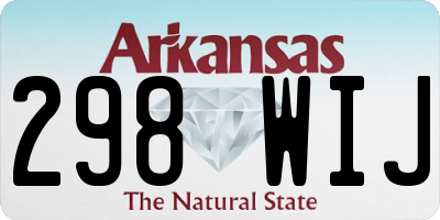 AR license plate 298WIJ