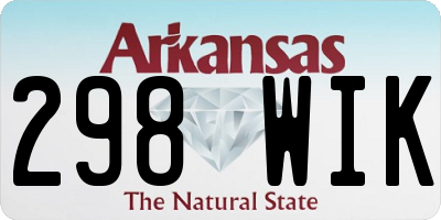 AR license plate 298WIK