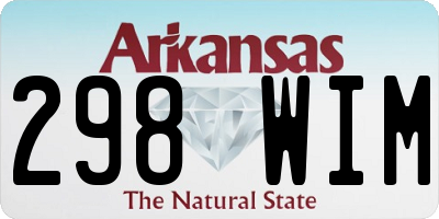 AR license plate 298WIM