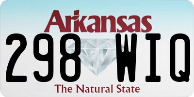 AR license plate 298WIQ