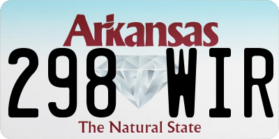 AR license plate 298WIR