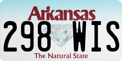 AR license plate 298WIS